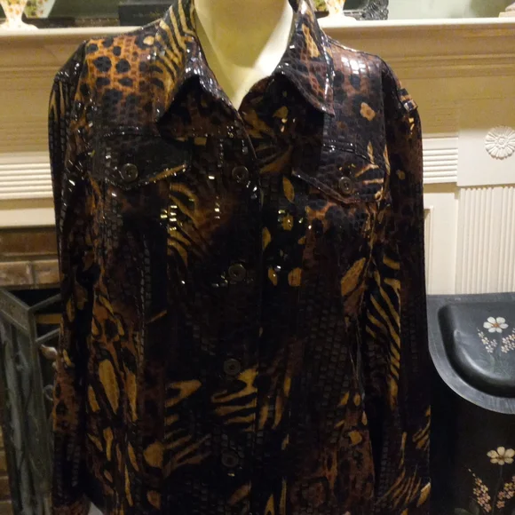 Ruby Rd Animal Print Jacket - Picture 2 of 12